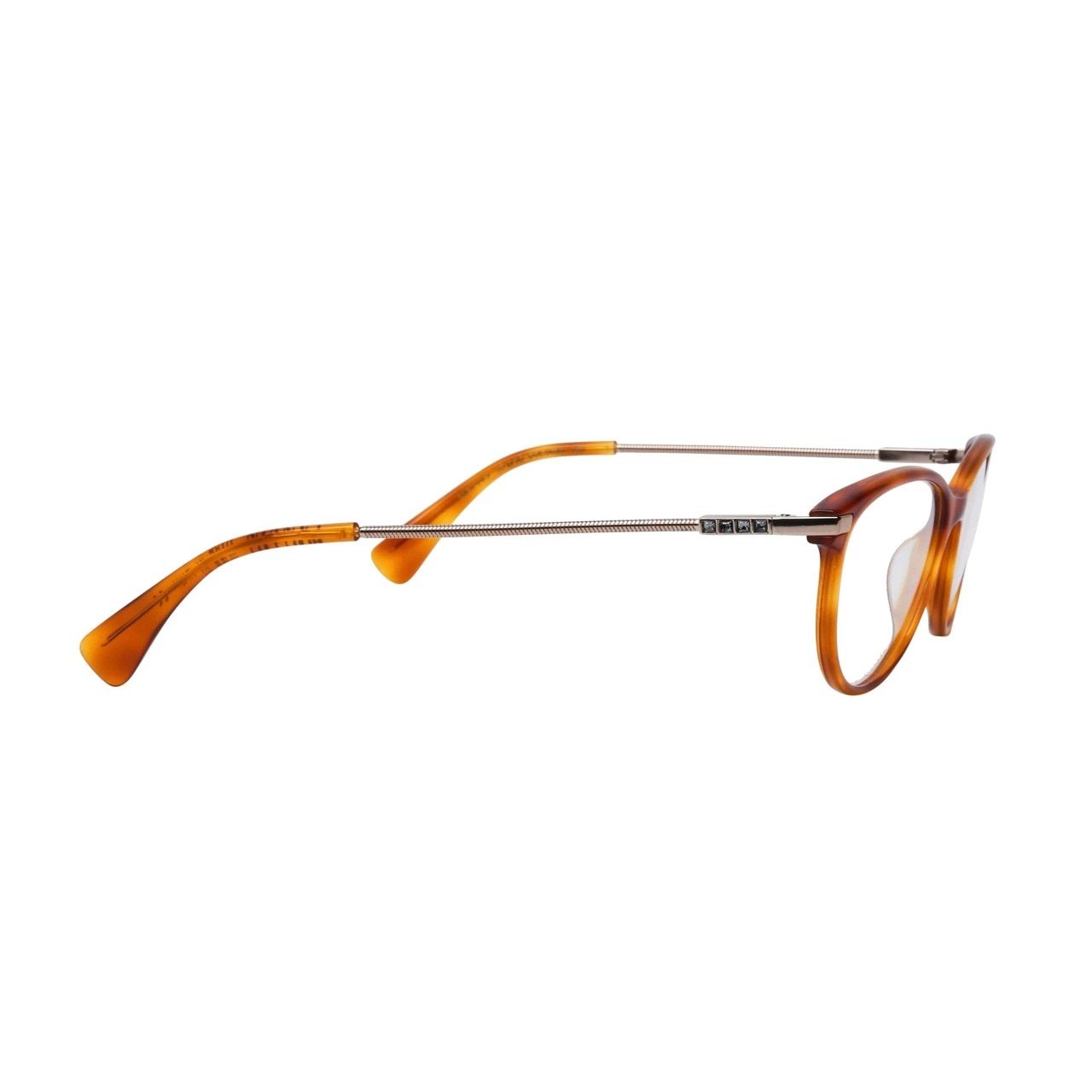 Stylish Lanvin VLN 744S-06ZG Light Havana Square Women's Eyeglasses with full-rim design, showcasing a chic and modern look.